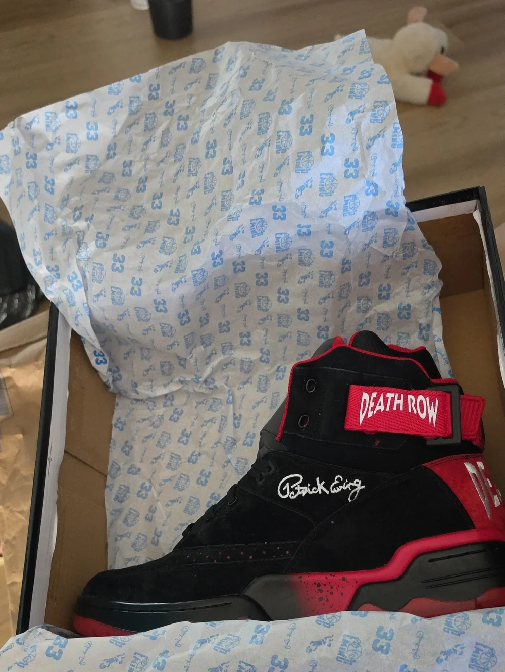 Death Row Black & Red High-Top Basketball Shoes